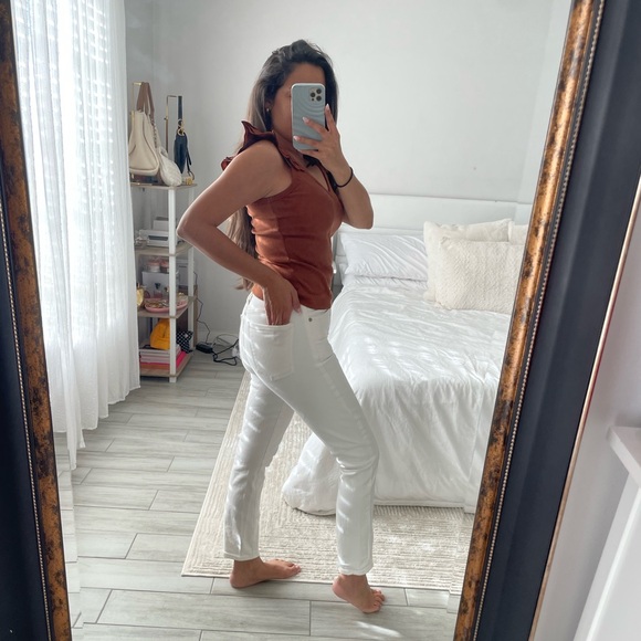 Citizens Of Humanity White Olivia Crop High Rise Slim Ankle Jeans - Picture 2 of 9